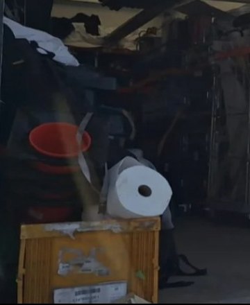 Material de rodaje cargado en el camión
